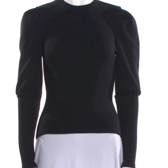 Jonathan Simkhai Black Puff Sleeve Sweater | Size Medium - Picture 1 of 4